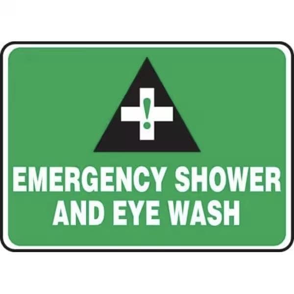 Accuform SAFETY SIGN EMERGENCY SHOWER AND EYE MFSD986XP - main